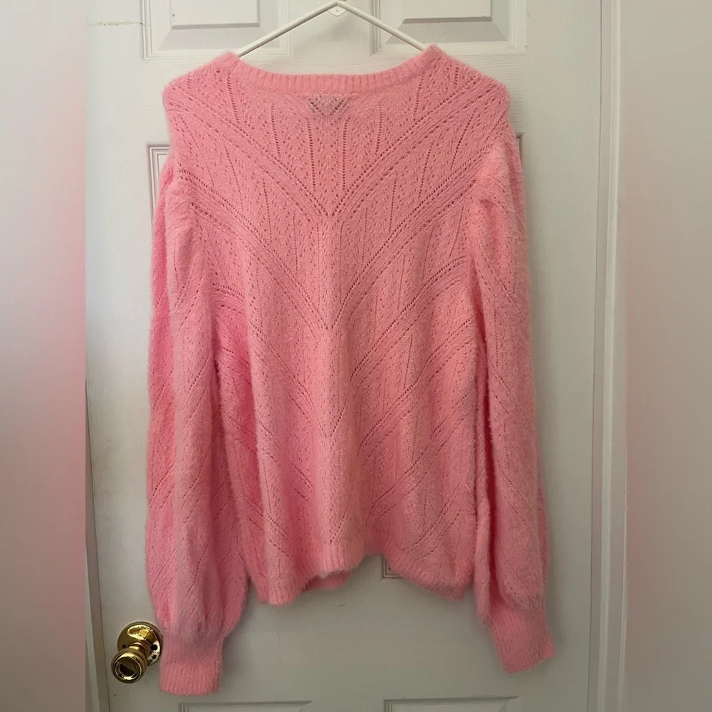 Land’s End Pink Women’s pullover, so soft a size 14/16 - Picture 2 of 6